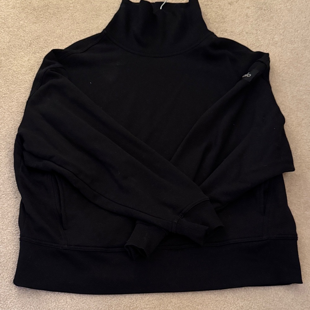 Black Turtleneck Sweatshirt